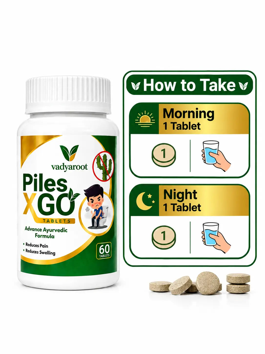 Vadyaroot Herbal Blend | 60 Tablets | 30 Day Pack